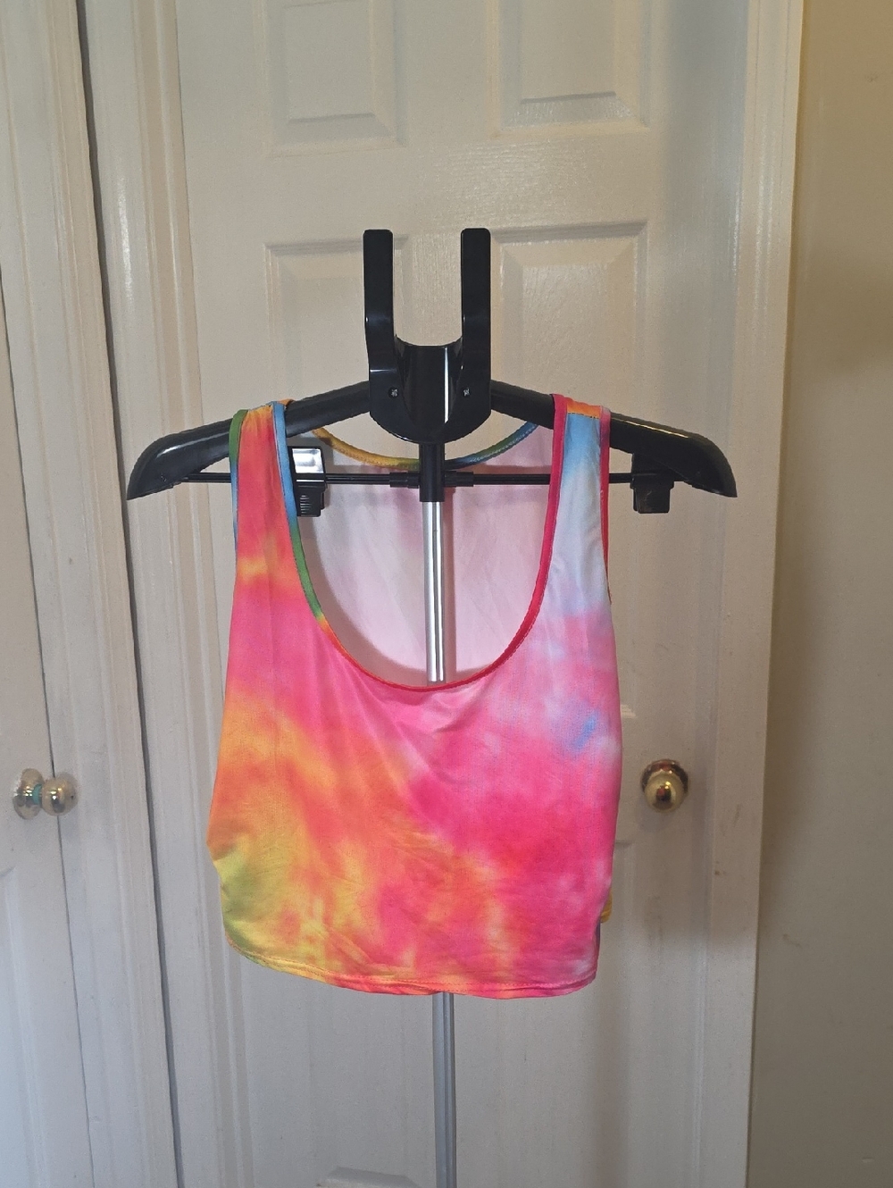 Tie-Dye Two piece   crop tank and Skirt  Crop Top - Multi Pink